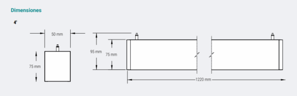 4LGD-L3C5-UNV-BK-MX Luminaria LED Lineal