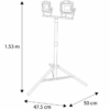 WKLT2X3050 Luminaria de trabajo de doble cabezal con pedestal de soporte